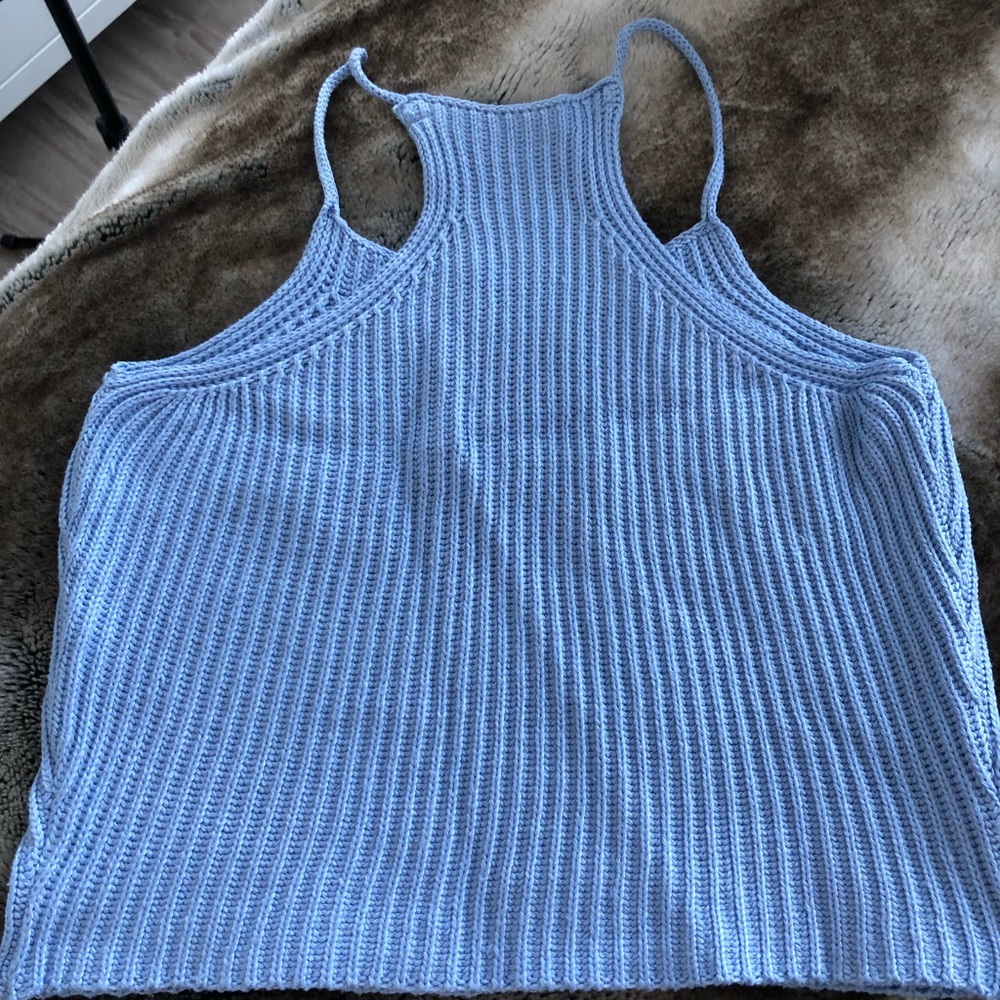 Baby Blue Knit Tank - Picture 5 of 5